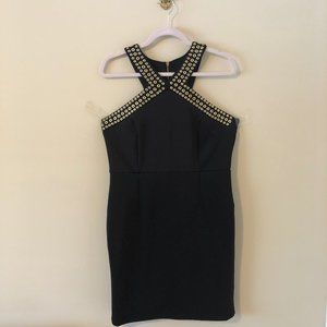 Sexy Black Dress w/ Gold details
